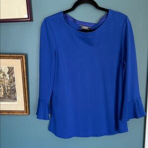 Lands' End Women's Royal Blue Blouse 0156